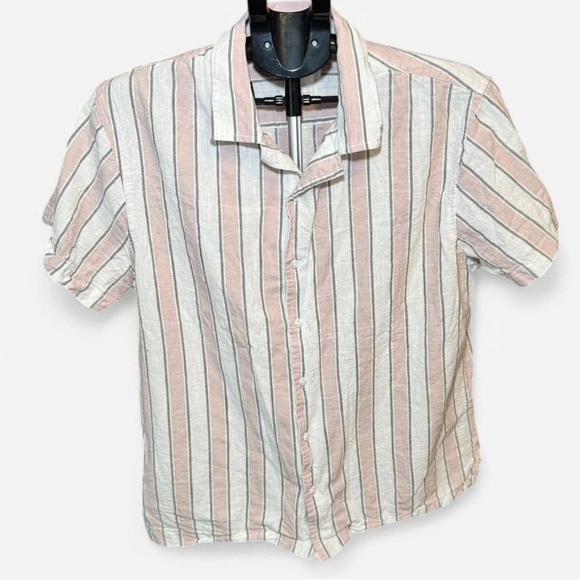 Eighth Avenue Men's Striped Casual Button Down Shirt - Picture 1 of 4